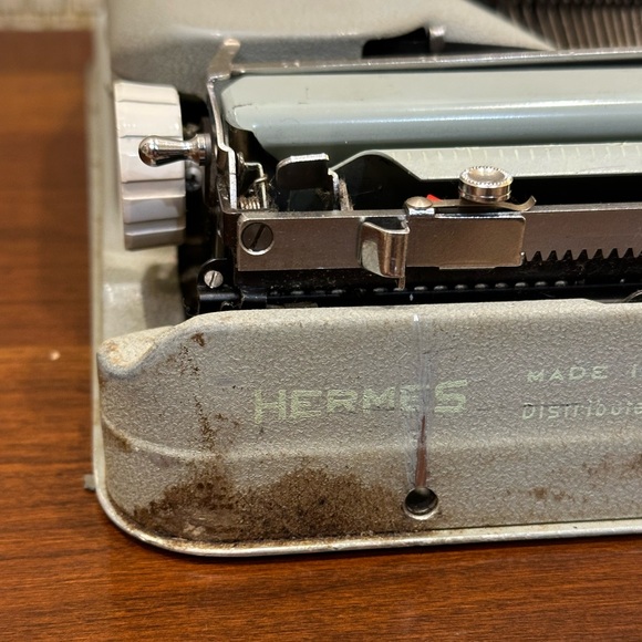🌟4xHP🌟VTG 1957 Hermes Rocket Sea Green Manual Typewriter Switzerland - Picture 13 of 16